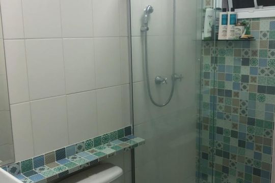 Banheiro de apartamento à venda com 3 quartos, 76m² em Campestre, Santo André