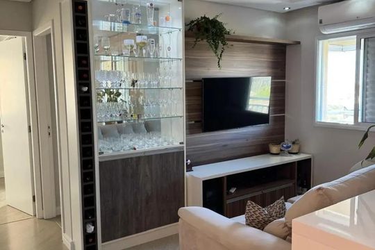 Sala de apartamento à venda com 2 quartos, 76m² em Campestre, Santo André