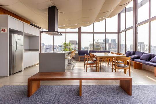 Salão de Festas de kitnet/studio para alugar com 1 quarto, 19m² em Jardim das Acacias, São Paulo