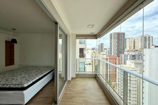 Sacada de kitnet/studio para alugar com 1 quarto, 36m² em Brooklin, São Paulo