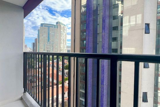 Sacada de kitnet/studio para alugar com 1 quarto, 26m² em Pinheiros, São Paulo