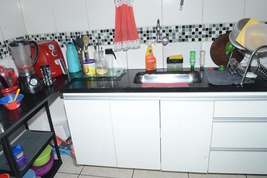Cozinha de casa de condomínio à venda com 3 quartos, 95m² em São Gabriel, Belo Horizonte