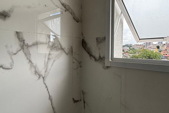 Banheiro da Suíte de apartamento à venda com 3 quartos, 150m² em Vila Marina, Santo André