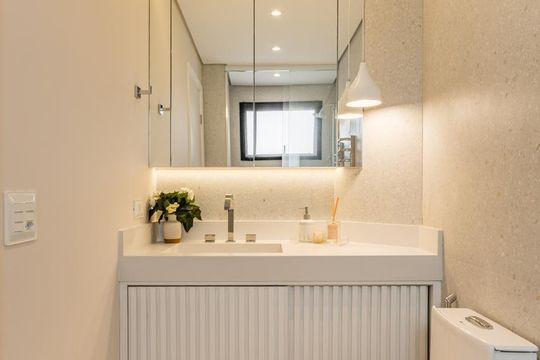Banheiro de apartamento à venda com 3 quartos, 150m² em Parque Bairro Morumbi, São Paulo