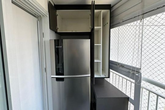 Cozinha de apartamento à venda com 1 quarto, 34m² em Pinheiros, São Paulo