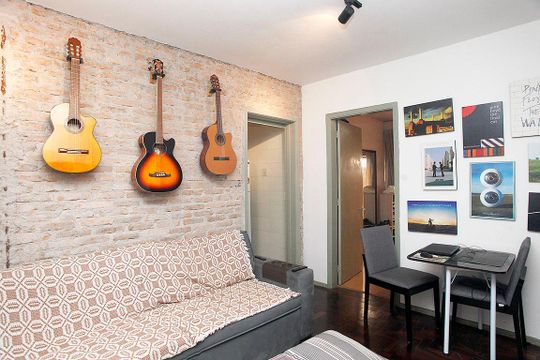 Sala de apartamento à venda com 1 quarto, 49m² em São João, Porto Alegre