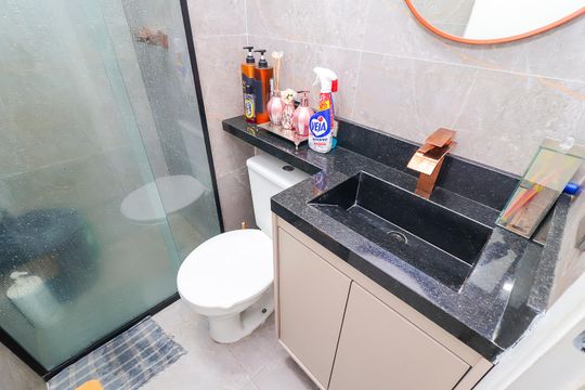 Banheiro de apartamento para alugar com 2 quartos, 38m² em Vila Progresso (zona Leste), São Paulo