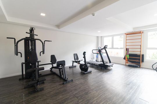 Área comum - Academia de apartamento à venda com 1 quarto, 49m² em Santo Antônio, Porto Alegre