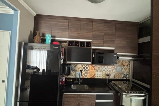 Cozinha de apartamento à venda com 2 quartos, 58m² em Vila Carmosina, São Paulo
