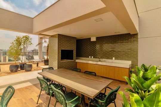 Área comum - Churrasqueira de apartamento para alugar com 1 quarto, 28m² em Jardim Prudência, São Paulo