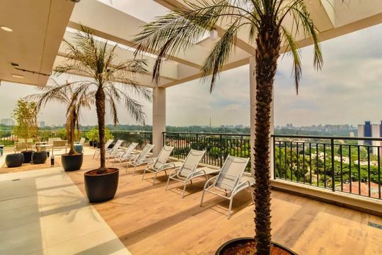 Área comum - Churrasqueira de apartamento para alugar com 1 quarto, 28m² em Jardim Prudência, São Paulo