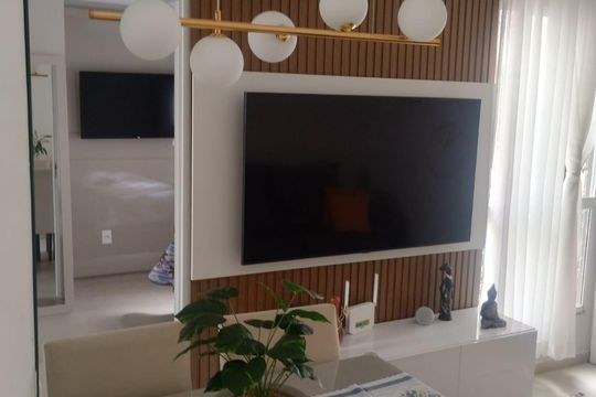 Sala de apartamento para alugar com 2 quartos, 43m² em Centro, Ribeirão das Neves