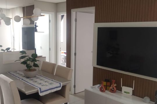Sala de Jantar de apartamento para alugar com 2 quartos, 43m² em Centro, Ribeirão das Neves