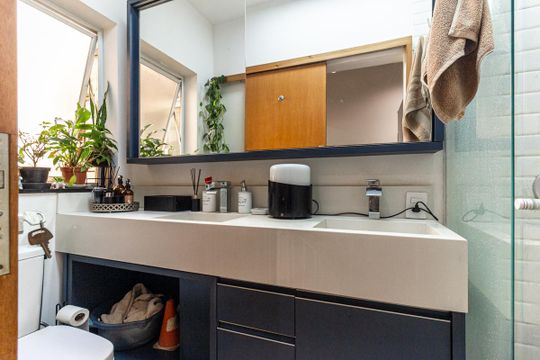 Banheiro de kitnet/studio à venda com 1 quarto, 48m² em Santa Cecilia, São Paulo