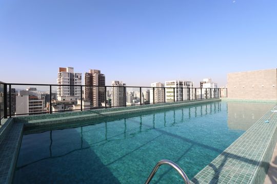 Área comum - Piscina de kitnet/studio à venda com 1 quarto, 27m² em Pompeia, São Paulo