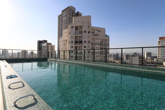 Área comum - Piscina de kitnet/studio à venda com 1 quarto, 27m² em Pompeia, São Paulo