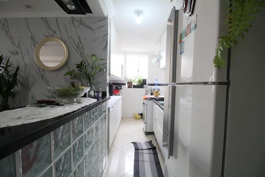 Cozinha de apartamento à venda com 2 quartos, 54m² em Vila Andrade, São Paulo