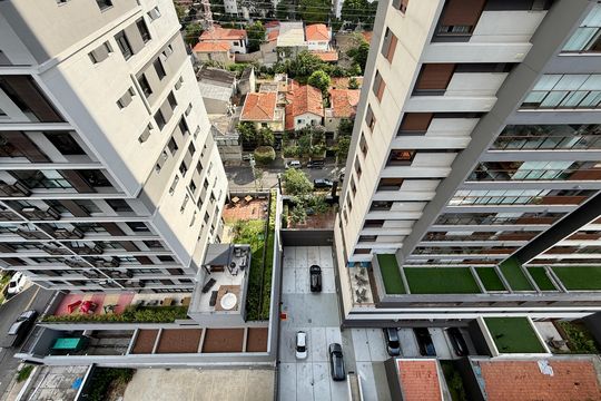 Vista  de kitnet/studio à venda com 0 quarto, 22m² em Campo Belo, São Paulo