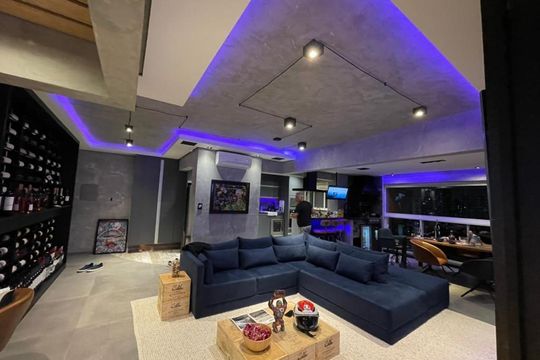 Sala de apartamento à venda com 1 quarto, 91m² em Vila Regente Feijó, São Paulo
