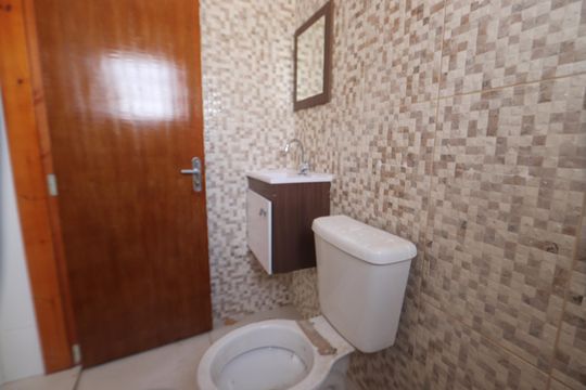 Banheiro de casa para alugar com 1 quarto, 60m² em Vila Nova Utinga, São Paulo