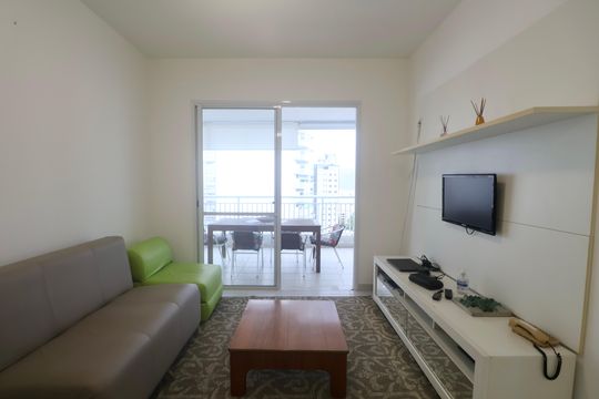 Sala de apartamento para alugar com 3 quartos, 118m² em Jardim Asturias, Guarujá