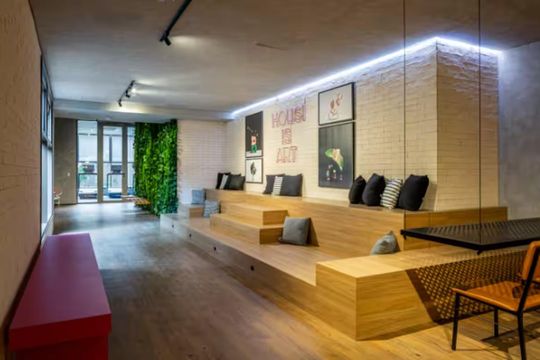 Área comum de apartamento para alugar com 1 quarto, 25m² em Indianópolis, São Paulo