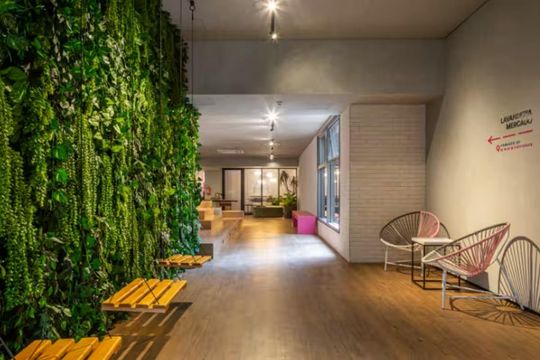 Área comum de apartamento para alugar com 1 quarto, 25m² em Indianópolis, São Paulo