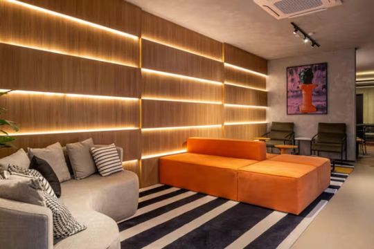 Área comum de apartamento para alugar com 1 quarto, 25m² em Indianópolis, São Paulo