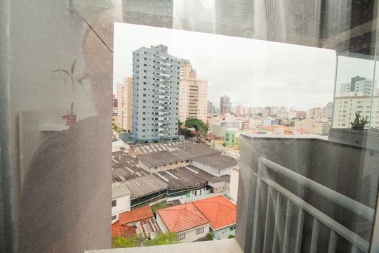 Vista da Sala de apartamento à venda com 2 quartos, 74m² em Vila Assunção, Santo André