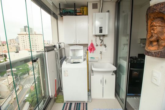 Área de Serviço de apartamento à venda com 2 quartos, 74m² em Vila Assunção, Santo André
