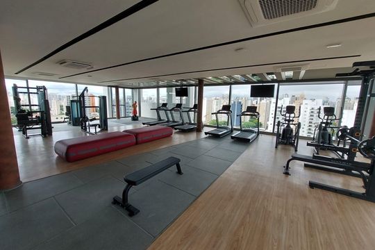 Área comum de apartamento para alugar com 1 quarto, 30m² em Indianópolis, São Paulo