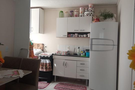 Cozinha de apartamento à venda com 2 quartos, 40m² em Jardim São José, Campinas