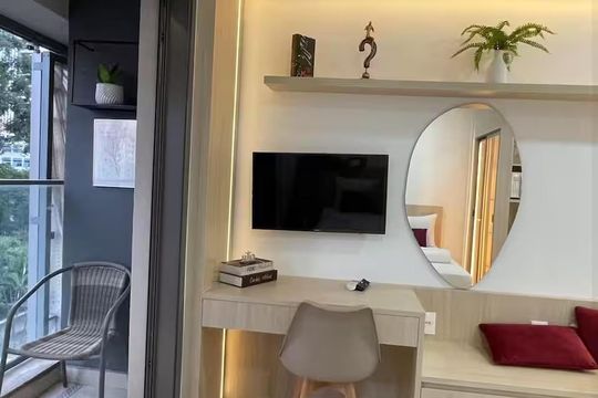 Sala de kitnet/studio à venda com 1 quarto, 24m² em Brooklin, São Paulo