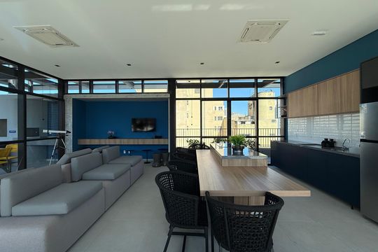 Área comum de kitnet/studio para alugar com 1 quarto, 19m² em Campos Elíseos, São Paulo