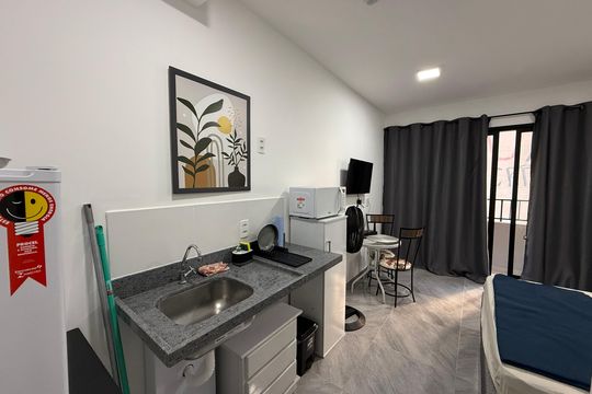 Studio de kitnet/studio para alugar com 1 quarto, 19m² em Campos Elíseos, São Paulo