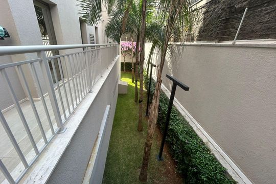 Área externa de kitnet/studio para alugar com 1 quarto, 24m² em Brooklin, São Paulo