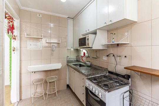 Cozinha de apartamento para alugar com 1 quarto, 40m² em Campos Elíseos, São Paulo