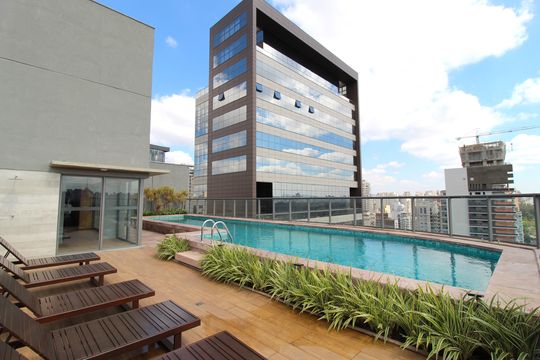 Área Comum - Piscina de apartamento à venda com 1 quarto, 53m² em Indianópolis, São Paulo