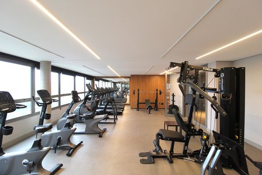 Área Comum - Academia de apartamento à venda com 1 quarto, 53m² em Indianópolis, São Paulo