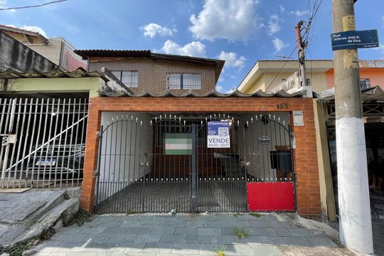 Fachada+Placa de casa para alugar com 3 quartos, 128m² em Parque Boturussu, São Paulo