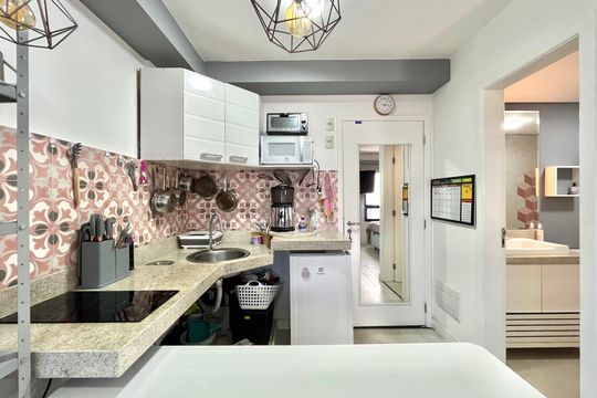 Cozinha de kitnet/studio à venda com 1 quarto, 25m² em Planalto Paulista, São Paulo
