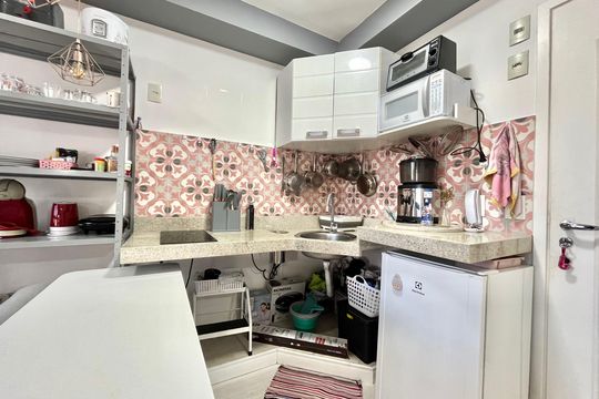 Cozinha de kitnet/studio à venda com 1 quarto, 25m² em Planalto Paulista, São Paulo