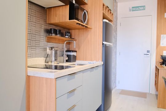 Cozinha de kitnet/studio para alugar com 1 quarto, 27m² em Tatuapé, São Paulo