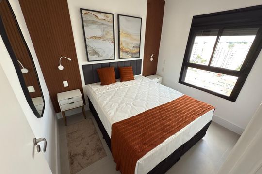 Quarto de apartamento à venda com 1 quarto, 35m² em Indianópolis, São Paulo