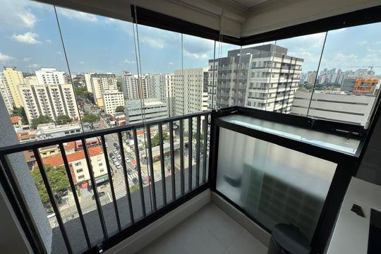 Varanda de apartamento à venda com 1 quarto, 35m² em Indianópolis, São Paulo