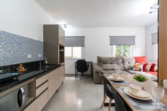 Cozinha de kitnet/studio para alugar com 1 quarto, 32m² em Vila Monte Alegre, São Paulo