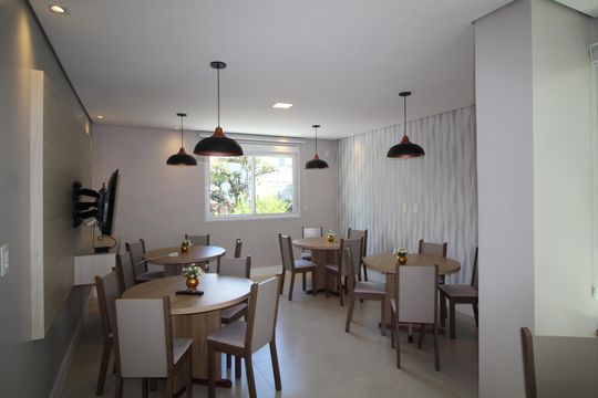 Área comum - Salão de festas de apartamento à venda com 3 quartos, 93m² em Passo D’areia, Porto Alegre