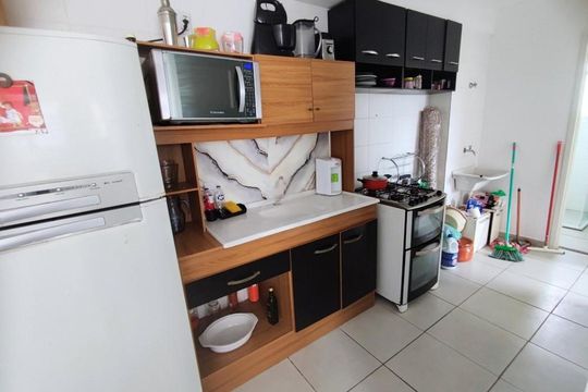 Cozinha de apartamento à venda com 2 quartos, 40m² em Jardim Boa Vista (Zona Oeste), Osasco