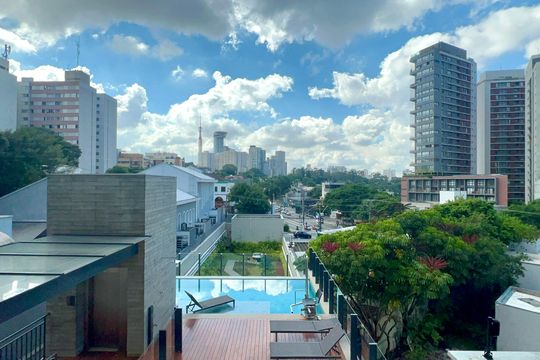 Vista da Varanda de kitnet/studio para alugar com 1 quarto, 28m² em Sumaré, São Paulo