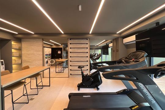 Área comum de kitnet/studio para alugar com 1 quarto, 28m² em Sumaré, São Paulo